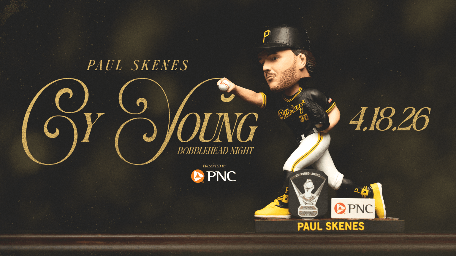 ポールスキーンズ　ボブルヘッド（球場配布）　Paul Skenes パイレーツ MLB ボブルヘッド 2025 ポール・スキーンズ/ピッツバーグ・パイレーツ