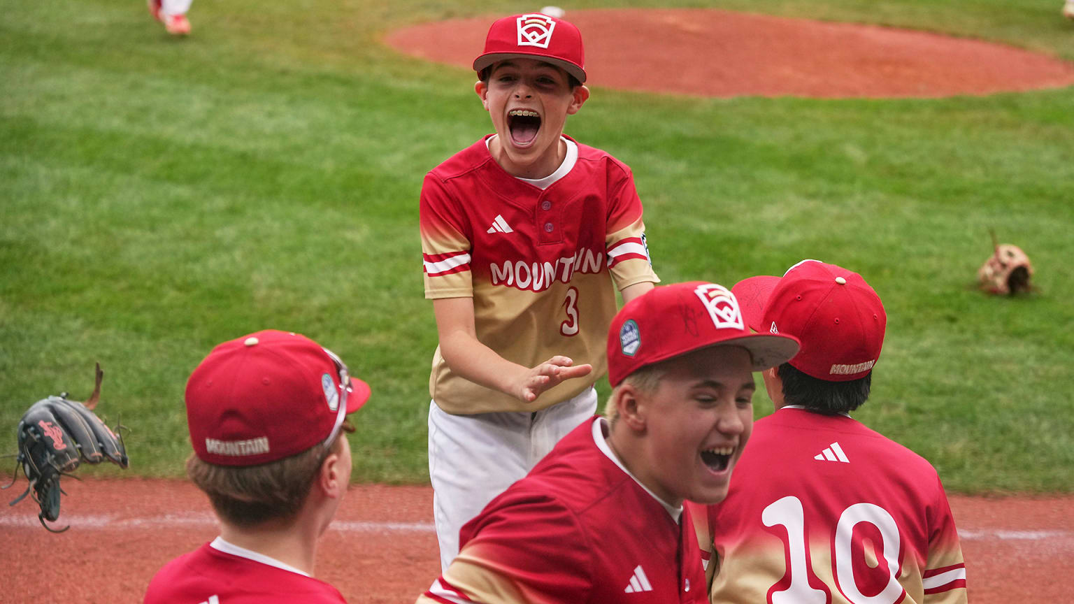Players from Summerlin South Little League celebrate after winning the United States championship