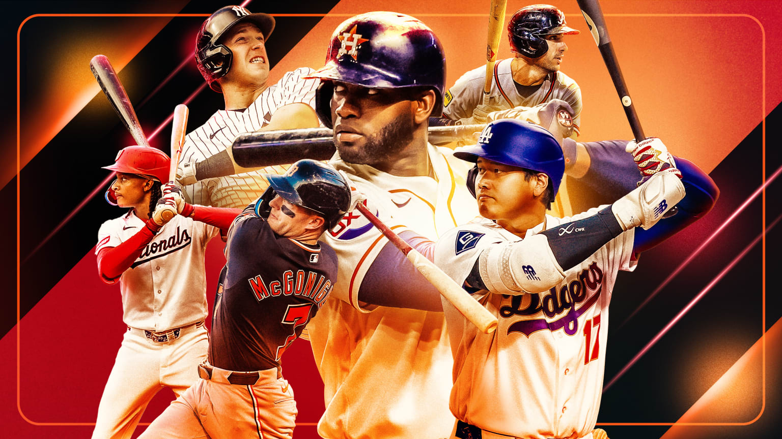 CJ Abrams, Ben Rice, Kevin McGonigle, Yordan Alvarez, Matt Olson and Shohei Ohtani