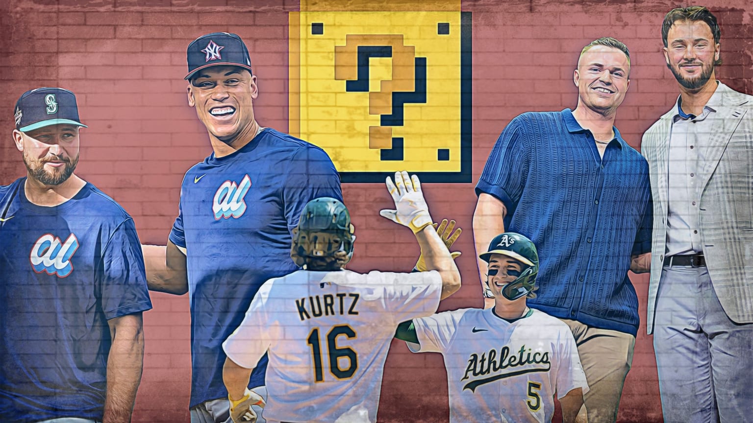 Cal Raleigh, Aaron Judge, Nick Kurtz, Jacob Wilson, Tarik Skubal and Paul Skenes Cal Raleigh, Aaron Judge, Nick Kurtz, Jacob Wilson, Tarik Skubal and Paul Skenes