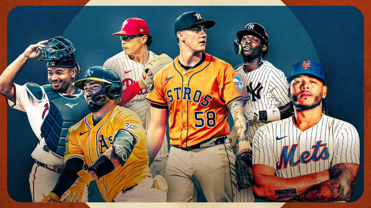 Drake Baldwin, Shea Langeliers, Jesús Luzardo, Hunter Brown, Jazz Chisholm Jr. and Freddy Peralta