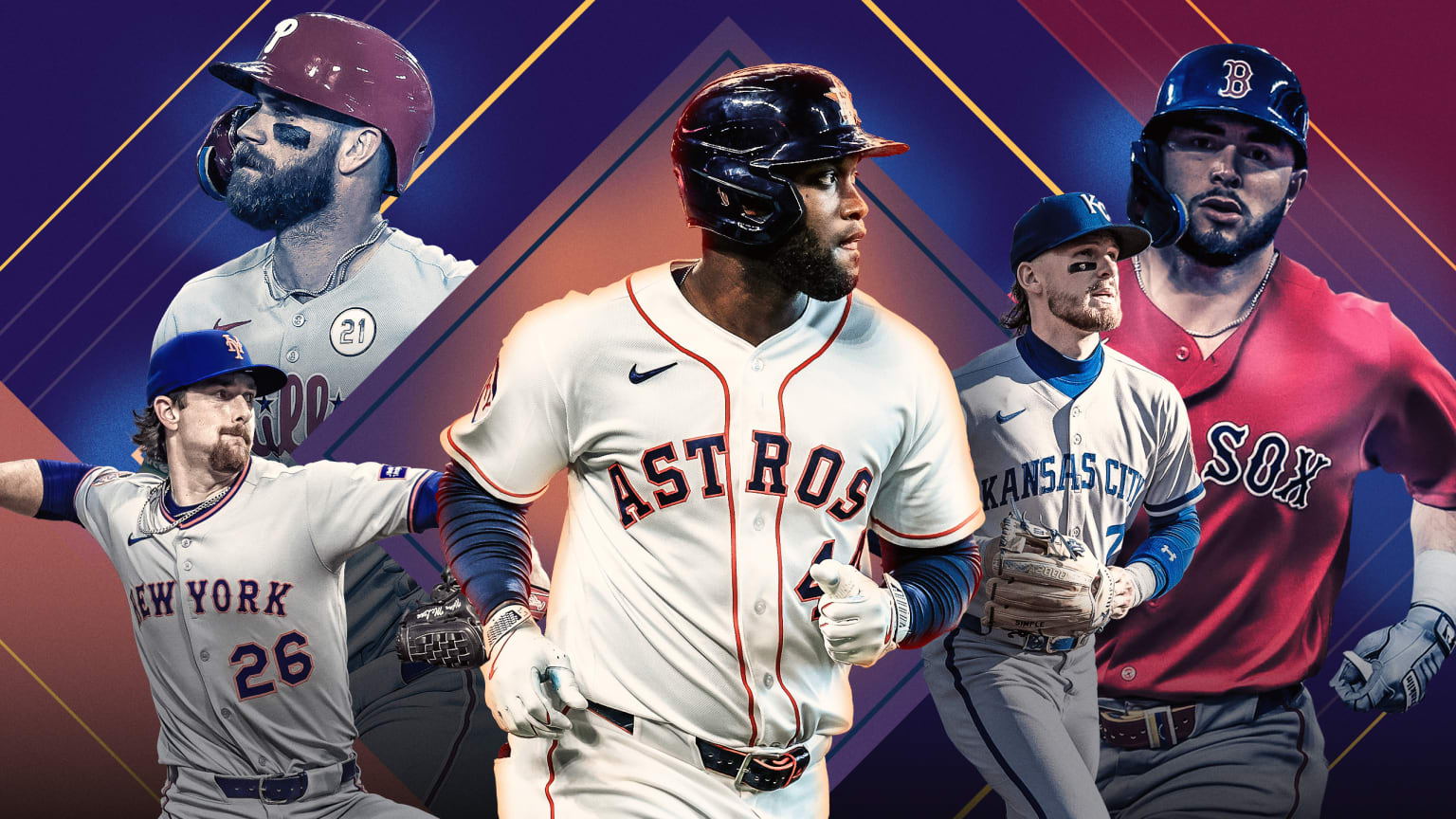 Nolan McLean, Bryce Harper, Yordan Alvarez, Bobby Witt Jr., Wilyer Abreu