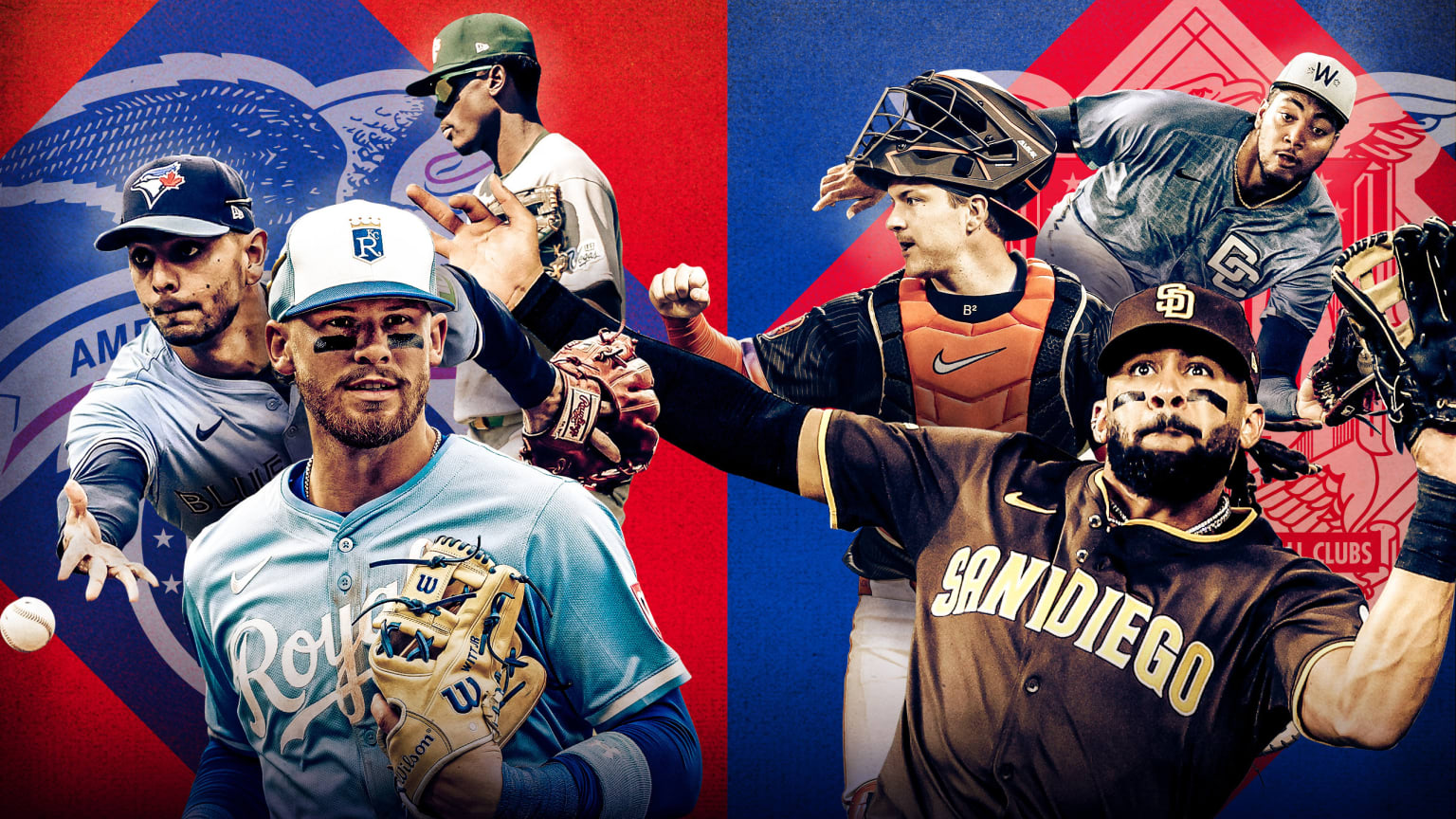 Andrés Giménez, Bobby Witt Jr., Denzel Clarke, Patrick Bailey, James Wood and Fernando Tatis Jr. 