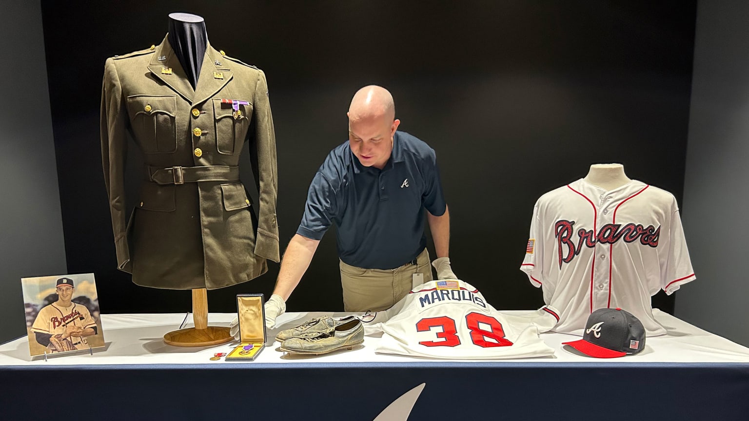 Braves memorabilia at Hall of Fame