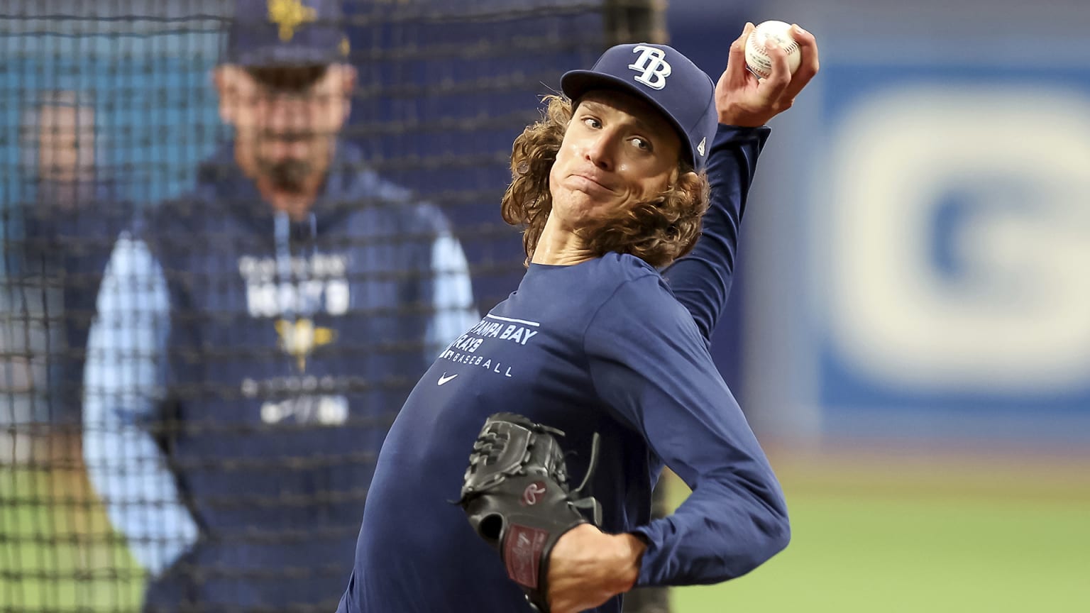 Tyler Glasnow delivers a pitch