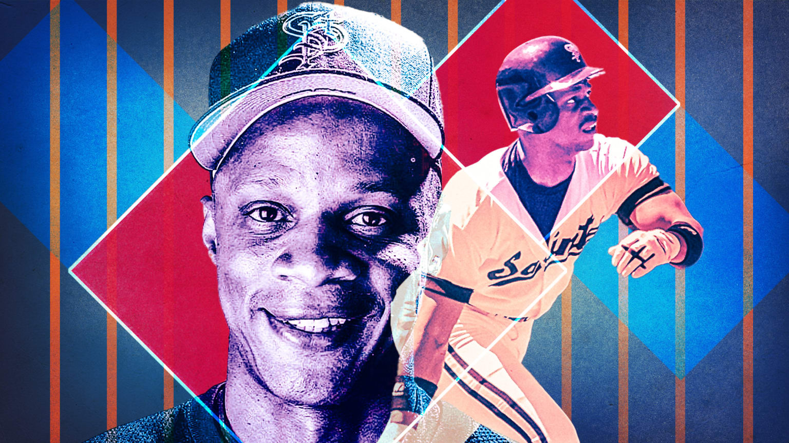 A photo illustration of Darryl Strawberry with the St. Paul Saints