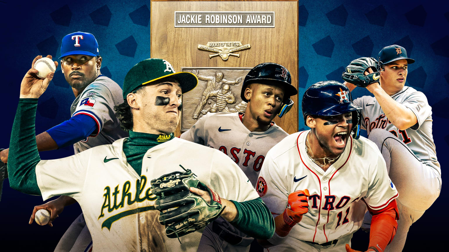 AL Rookie of the Year contenders Kumar Rocker, Jacob Wilson, Kristian Campbell, Cam Smith and Jackson Jobe