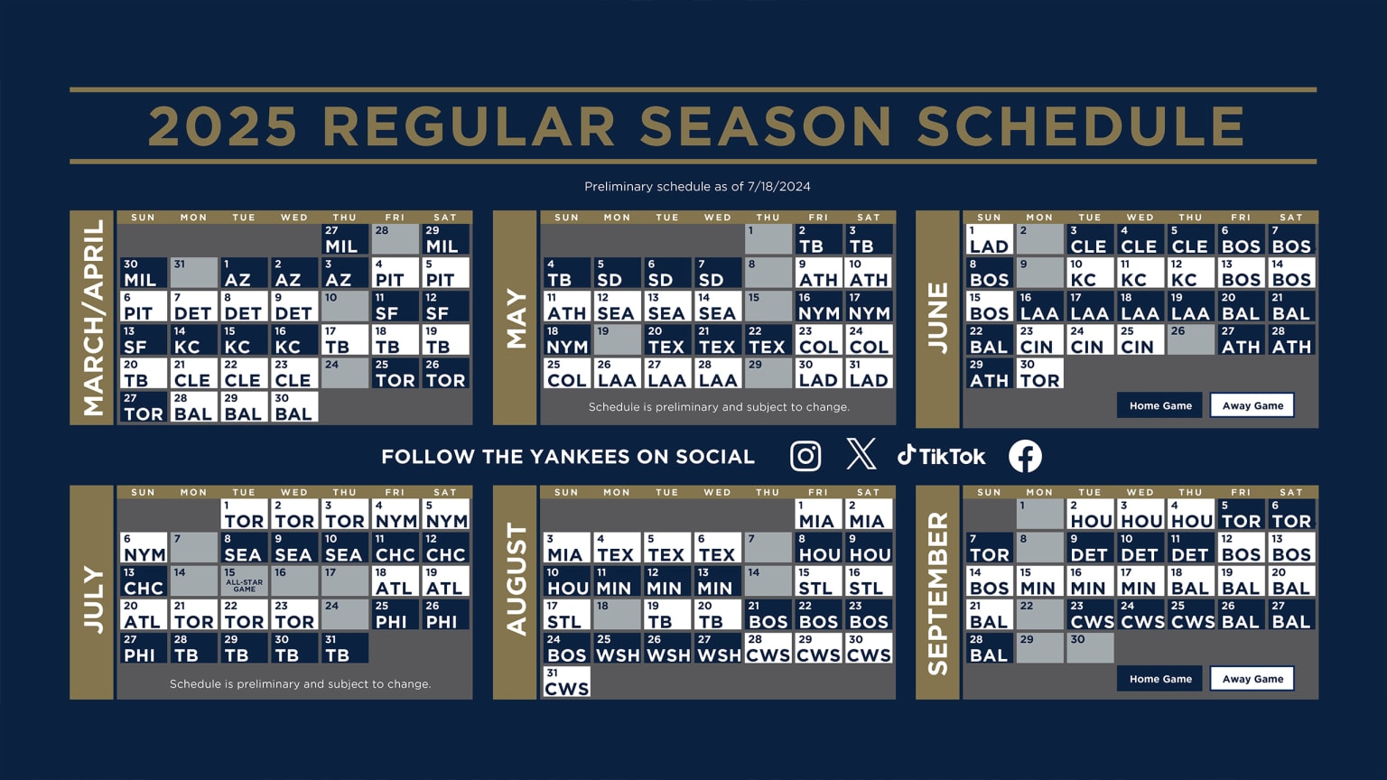 Yankees Printable Schedule New York Yankees