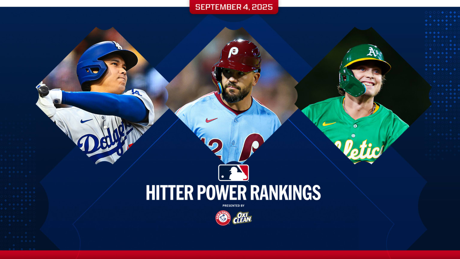 Shohei Ohtani, Kyle Schwarber and Nick Kurtz