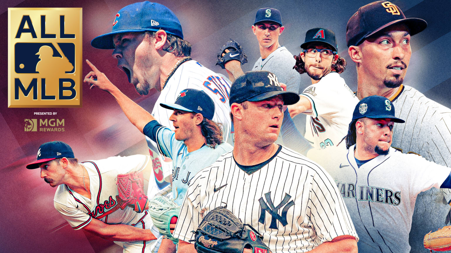 A photo illustration with 8 starting pitchers