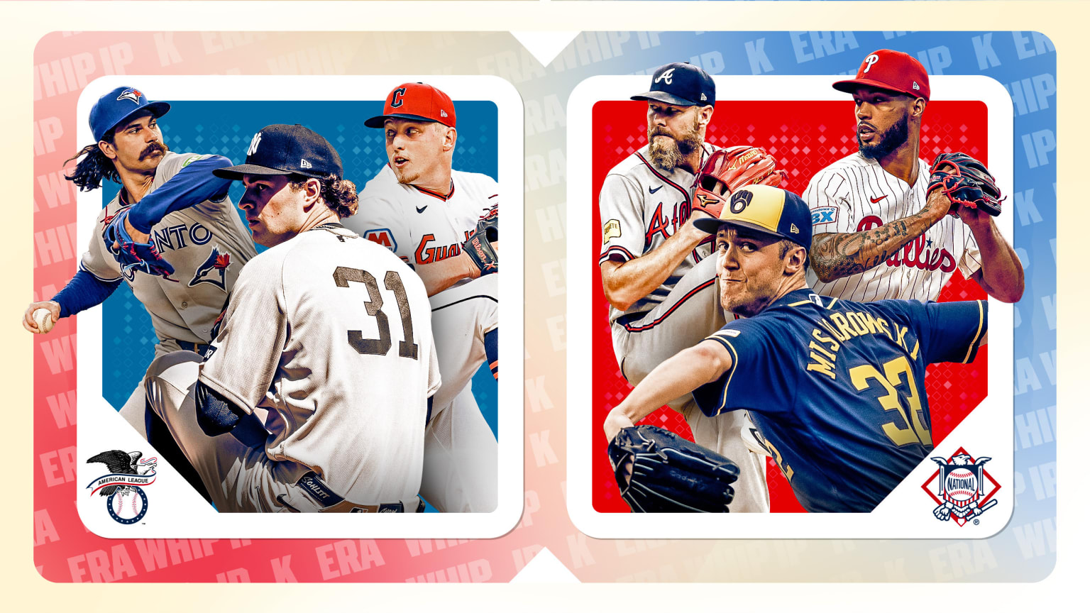 Dylan Cease, Cam Schlittler, Parker Messick, Chris Sale, Jacob Misiorowski and Cristopher Sánchez