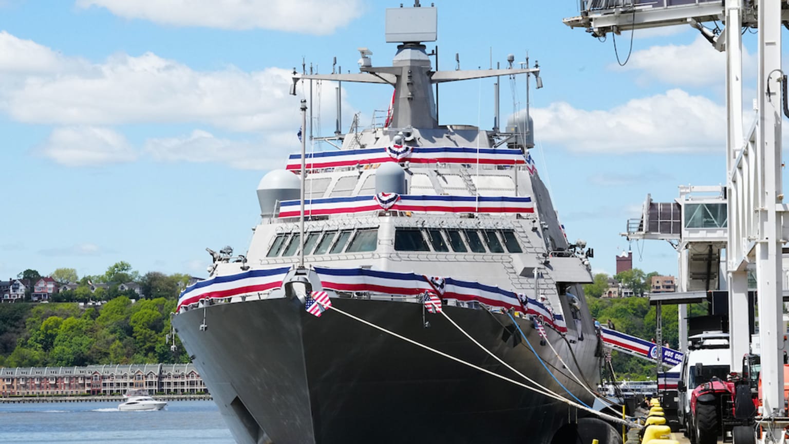 The newly commissioned ship the USS Cooperstown is pictured