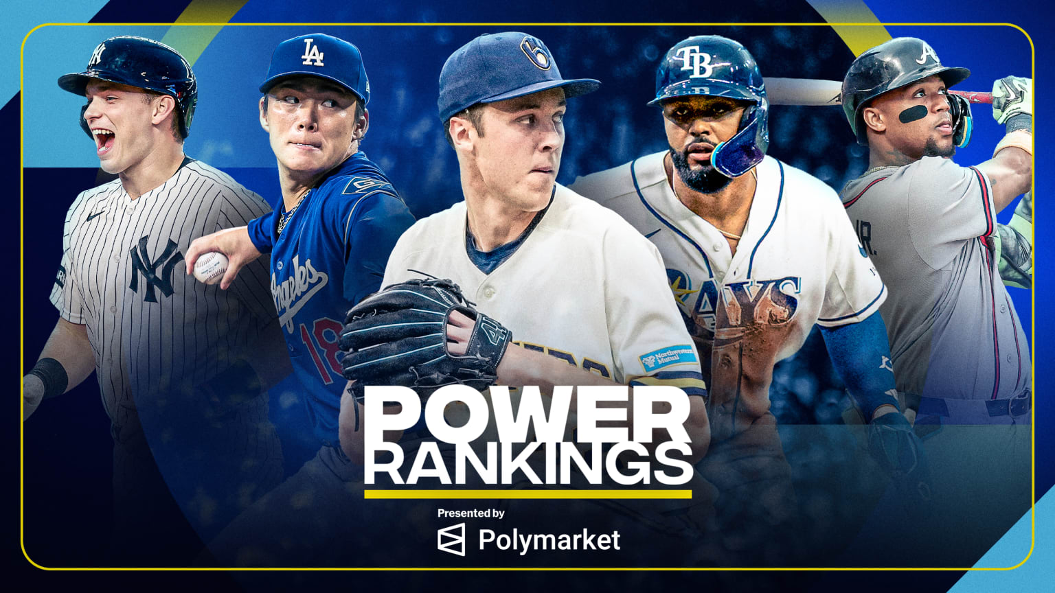 Ben Rice, Yoshinobu Yamamoto, Jacob Misiorowski, Junior Caminero and Ronald Acuña Jr.