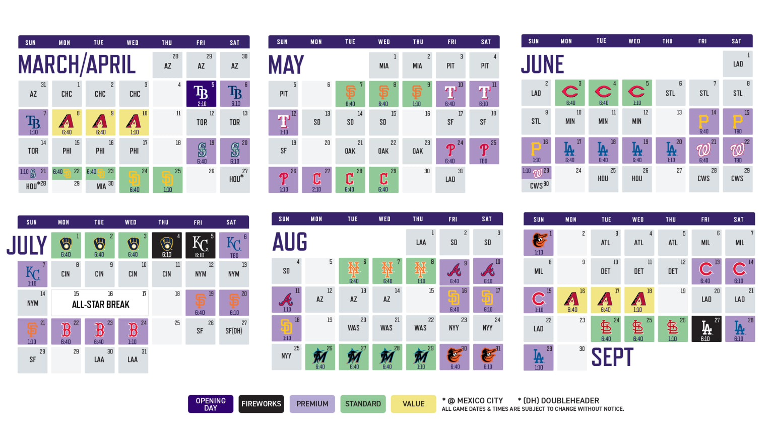 Colorado Rockies 2021 Calendar