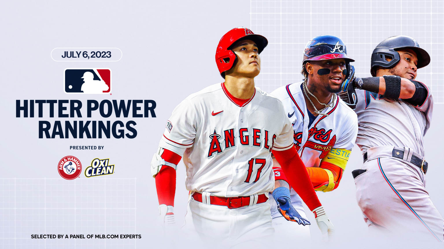 A photo illustration including Shohei Ohtani, Ronald Acuña Jr. and Luis Arraez