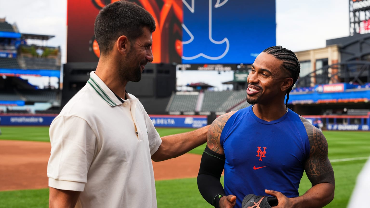 Novak Djokovic and Francisco Lindor