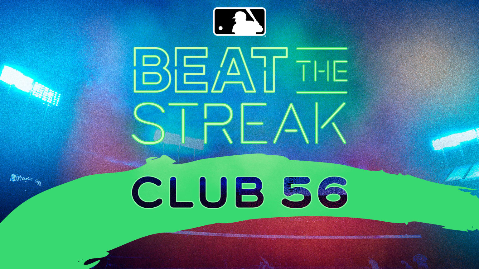 The words Beat the Streak and Club 56 beneath the MLB logo
