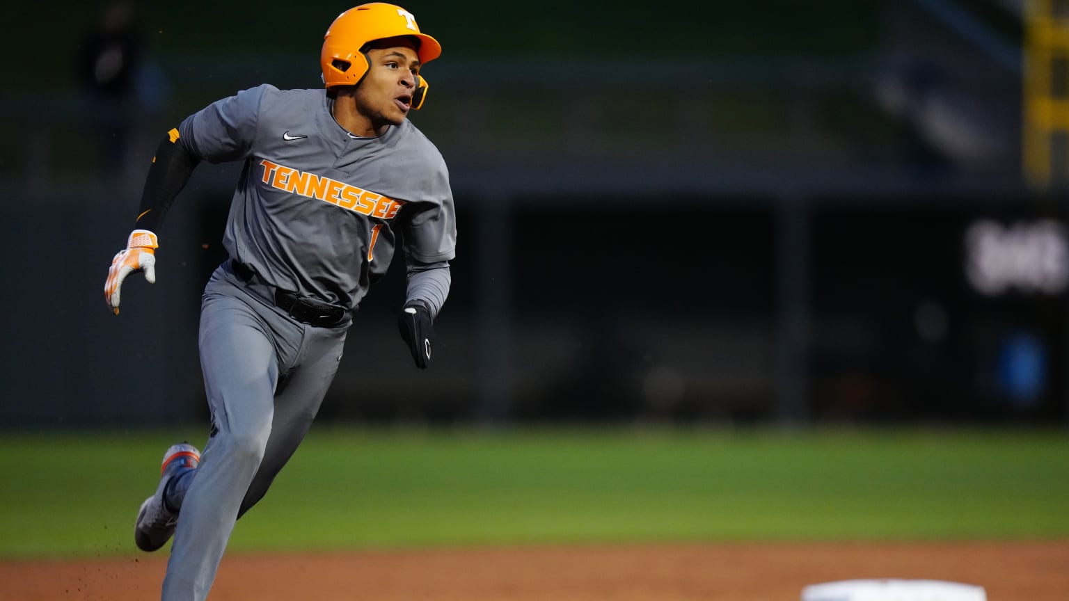 Tennessee's Christian Moore running the bases