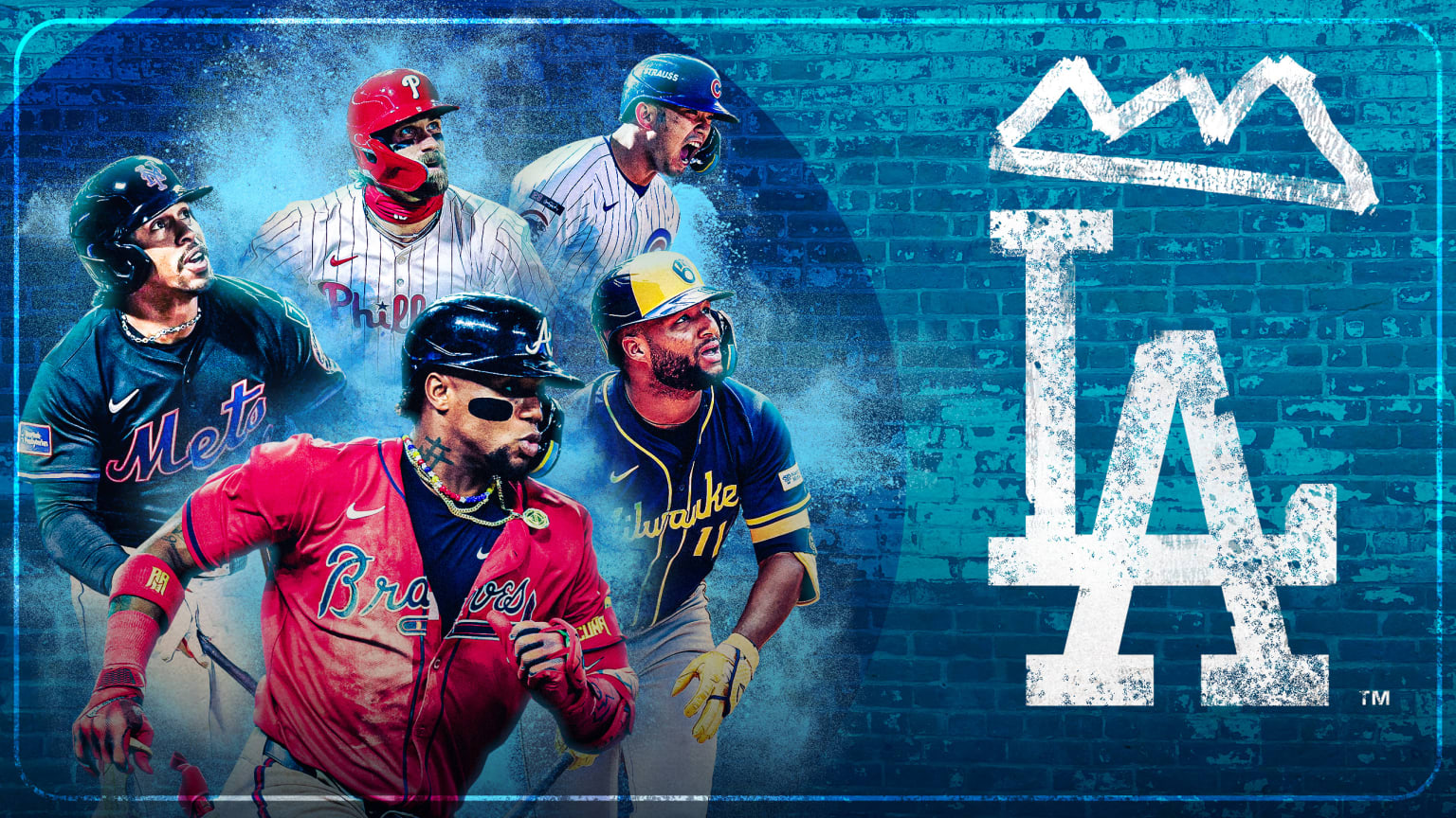 Francisco Lindor, Bryce Harper, Seiya Suzuki, Ronald Acuña Jr. and Jackson Chourio