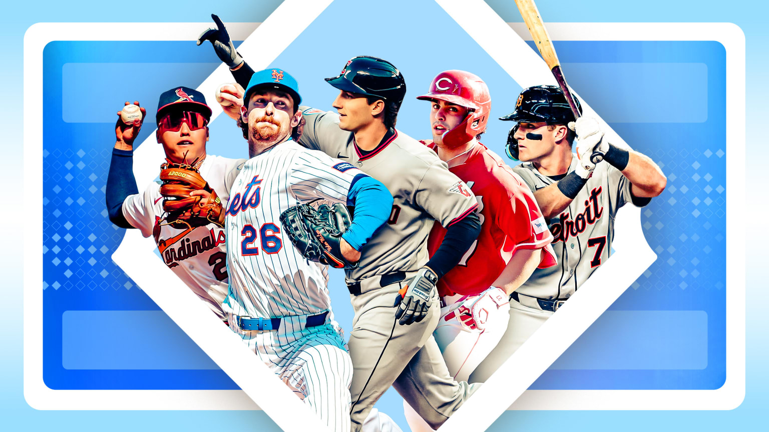 JJ Wetherholt, Nolan McLean, Chase DeLauter, Sal Stewart and Kevin McGonigle