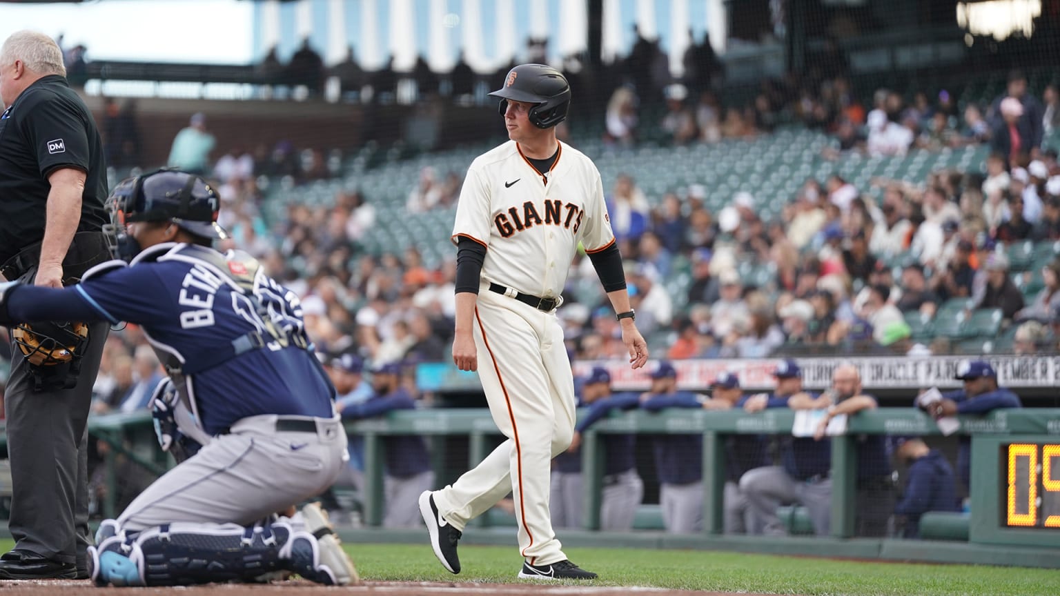 Giants broadcaster Dave Flemming serving as Giants bat boy