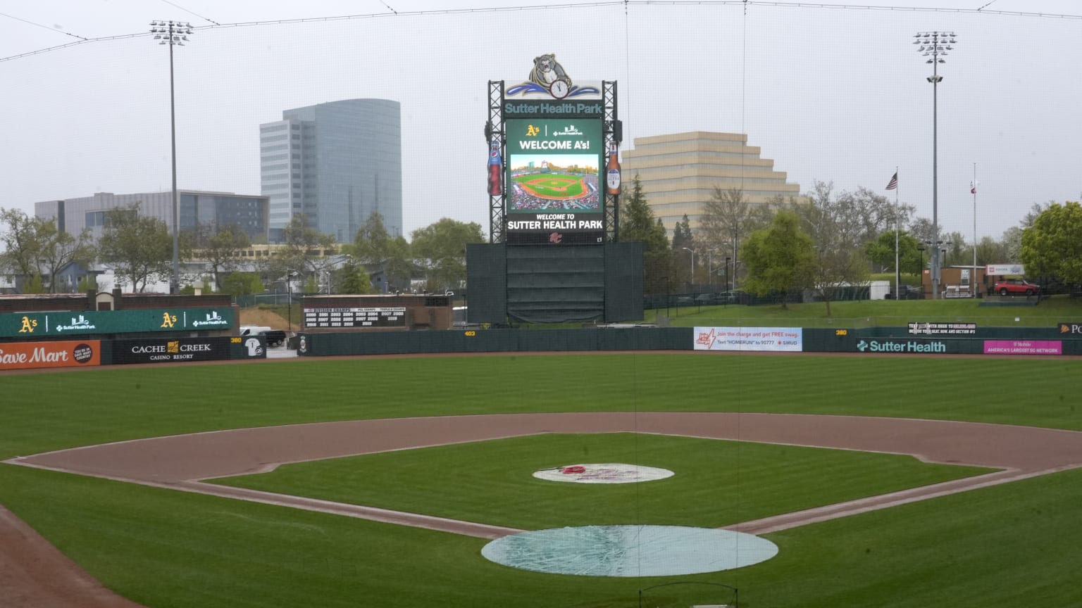 A view of Sutter Health Park in West Sacramento