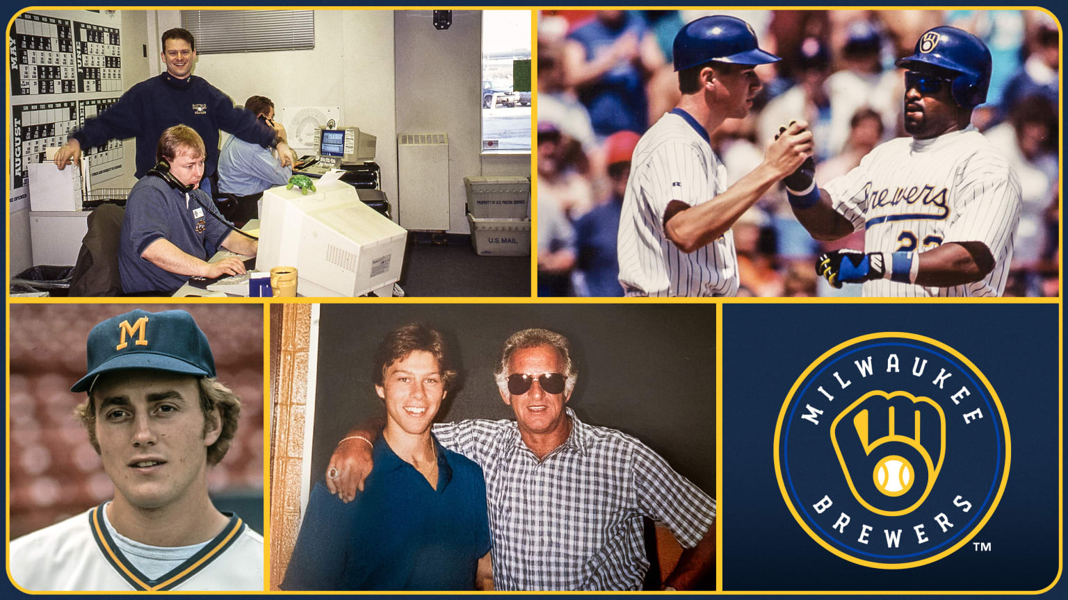 Images of longtime Brewers employees at work, including some former players