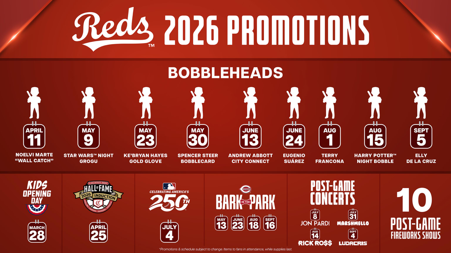 2026 Reds Promotions | Cincinnati Reds