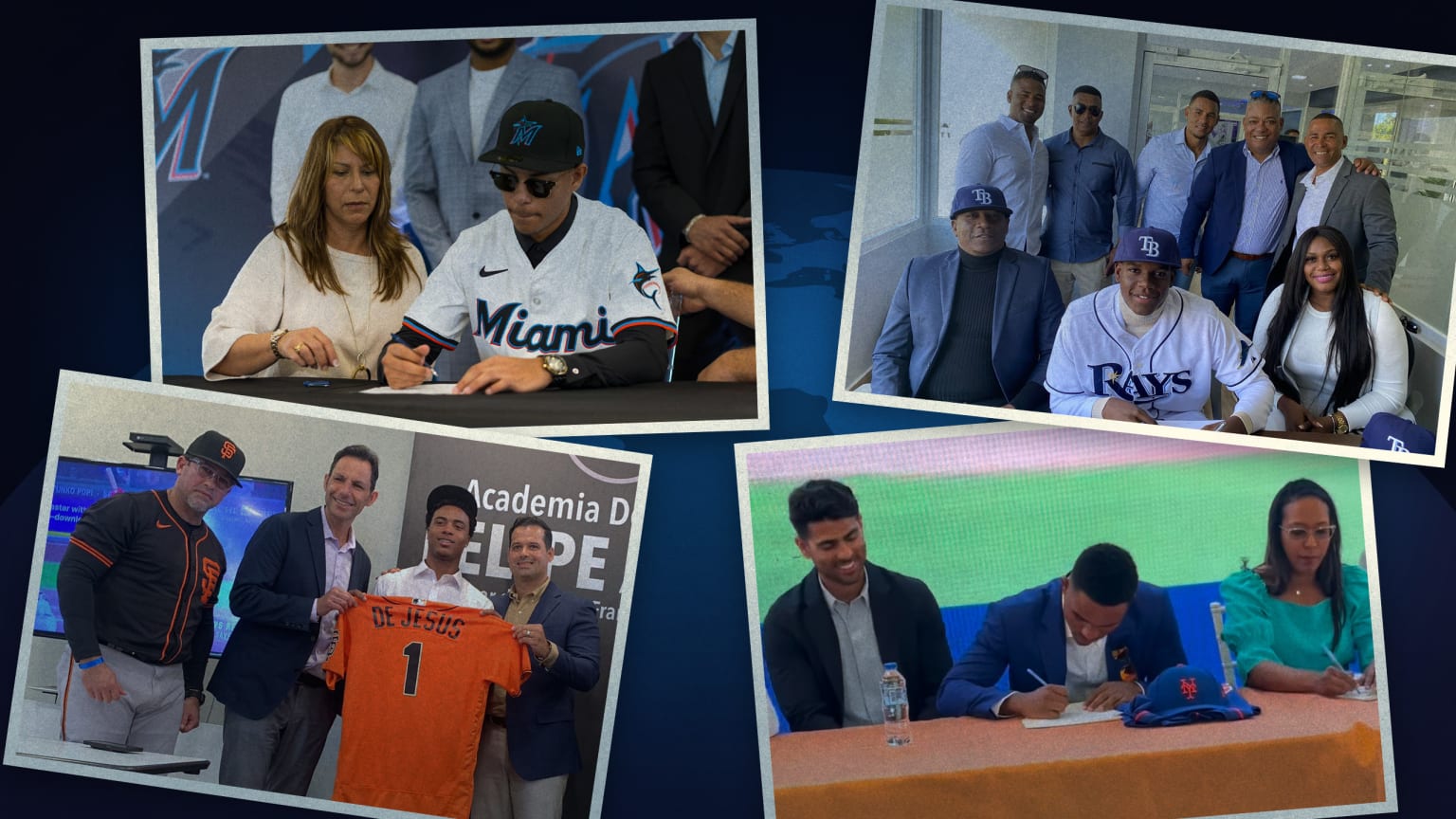 Top international prospects sign contracts and pose for photos