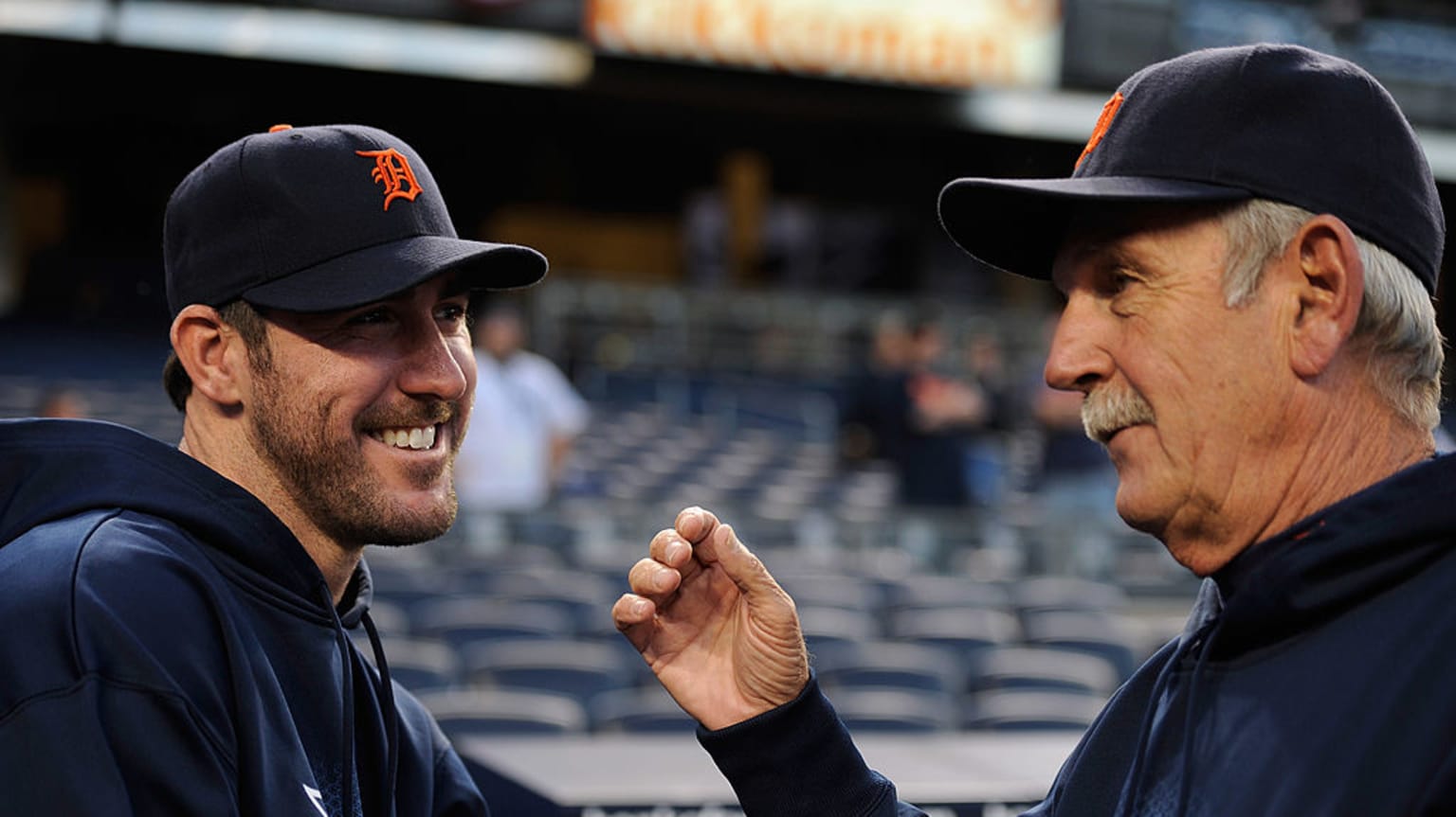 Justin Verlander with Jim Leyland