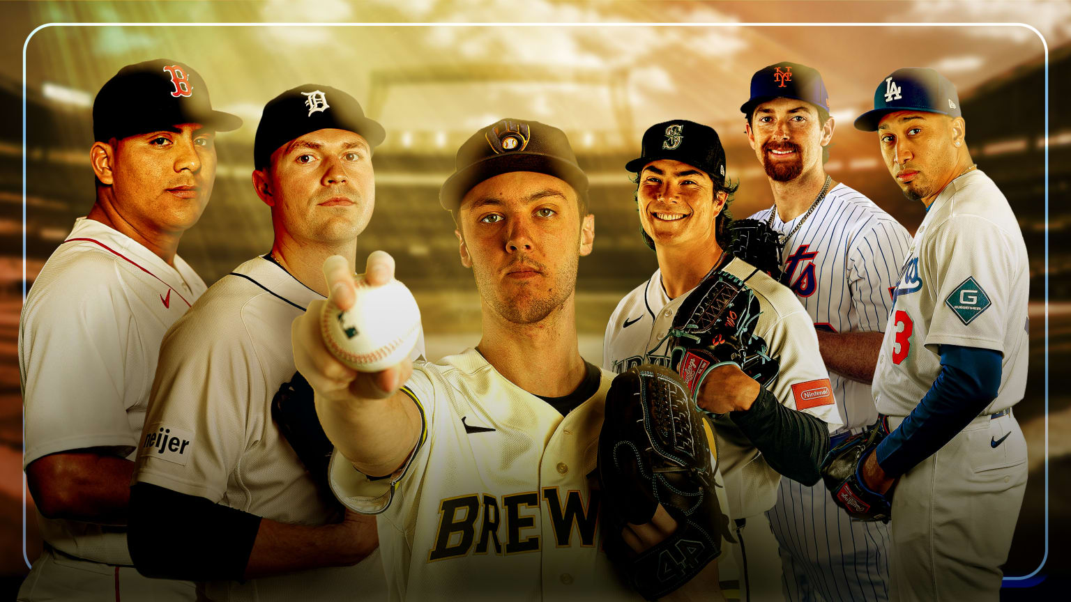 Ranger Suarez, Tarik Skubal, Jacob Misiorowski, Bryan Woo, Nolan McLean and Edwin Díaz