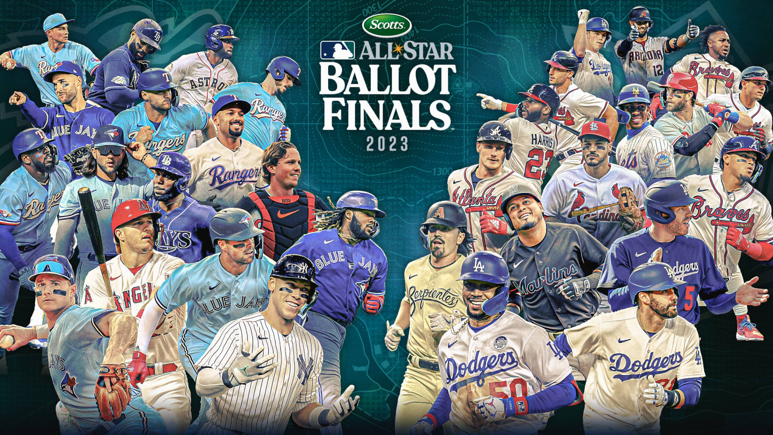 A photo illustration of all the All-Star ballot finalists