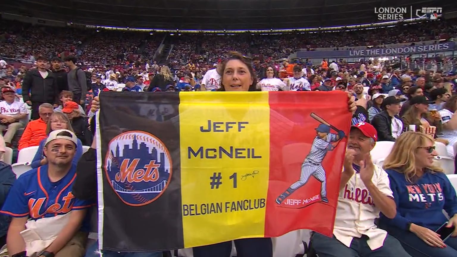 Jeff McNeil has a dedicated following of two in Belgium