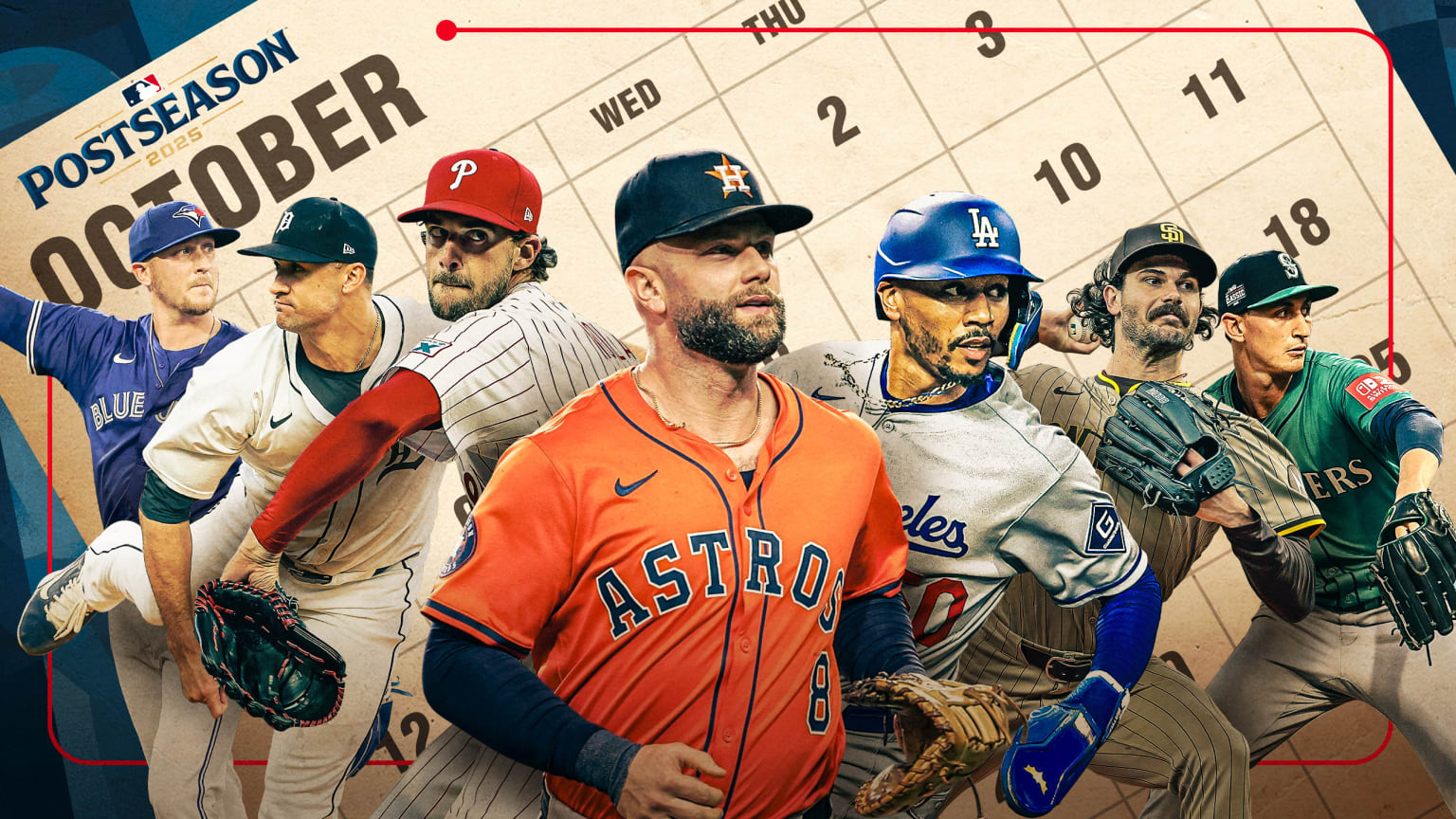 Jeff Hoffman, Jack Flaherty, Aaron Nola, Christian Walker, Mookie Betts, Dylan Cease and George Kirby