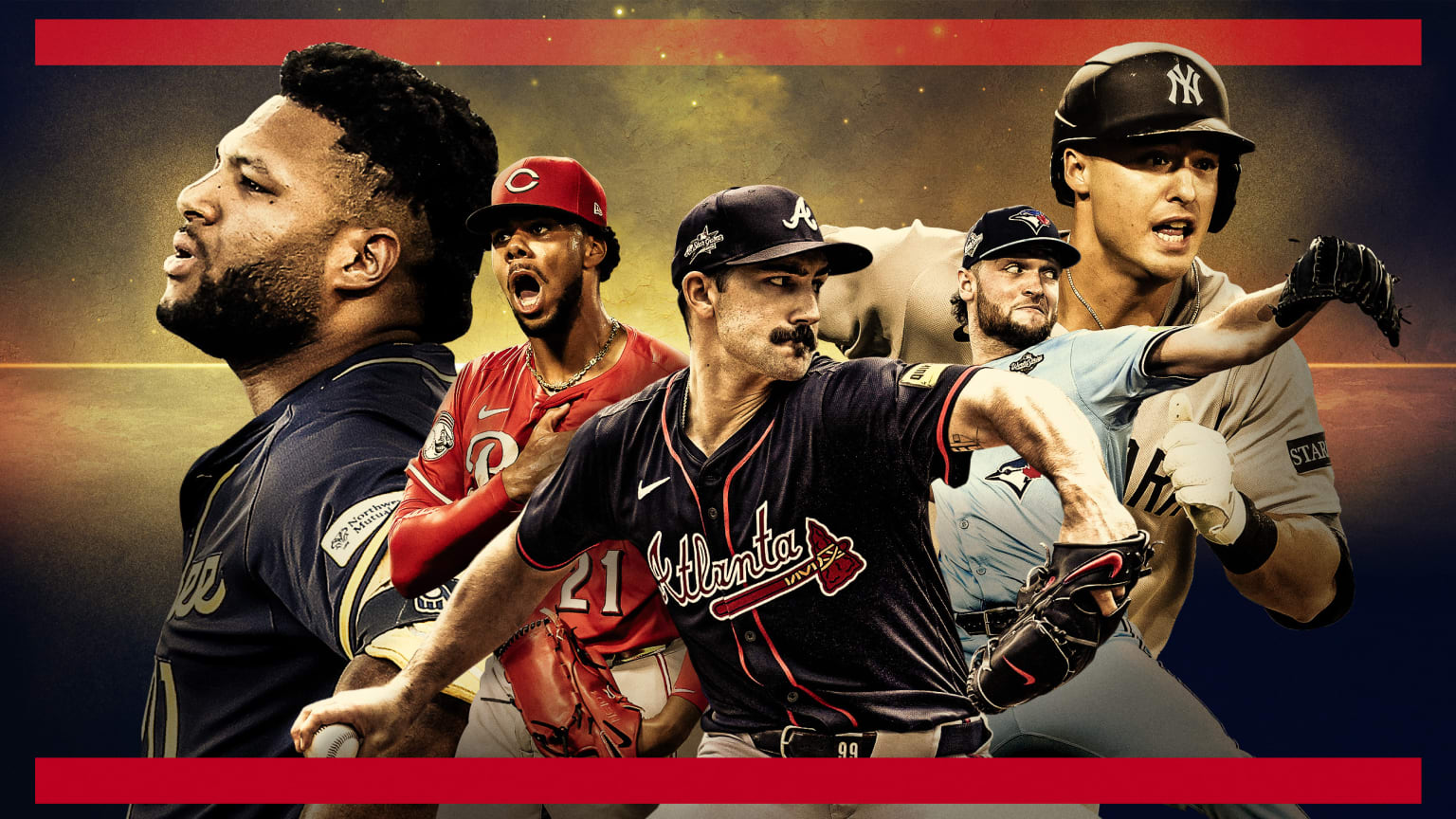 Jackson Chourio, Hunter Greene, Spencer Strider, Trey Yesavage and Anthony Volpe