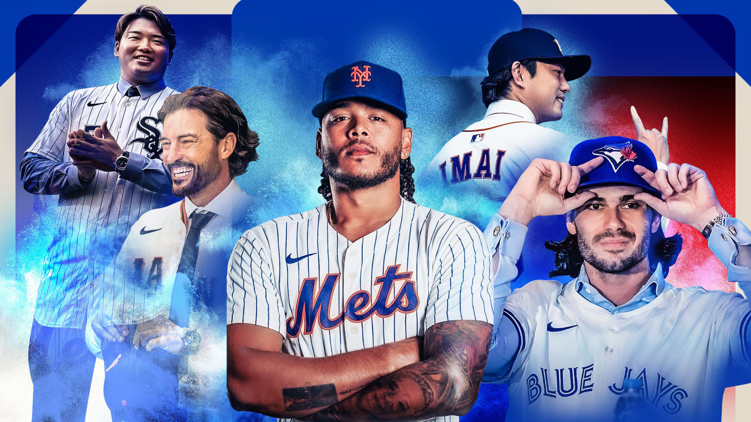 Munetaka Murakami, Tony Vitello, Freddy Peralta, Tatsuya Imai and Dylan Cease