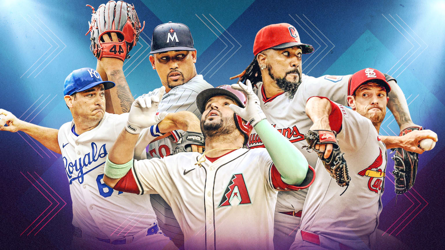 Seth Lugo, Jhoan Duran, Eugenio Suárez, Emmanuel Clase and Steven Matz