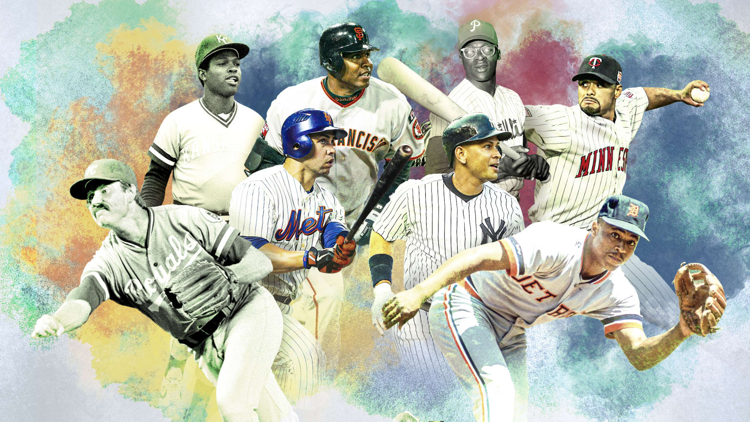 Eight players are pictured in a photo collage