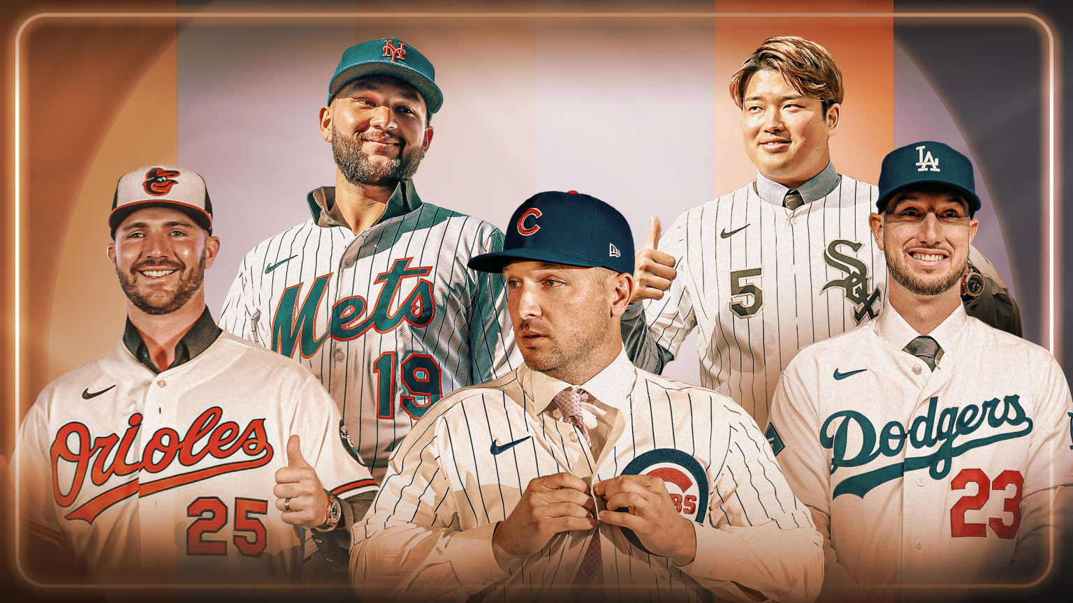 Pete Alonso, Bo Bichette, Alex Bregman, Munetaka Murakami and Kyle Tucker