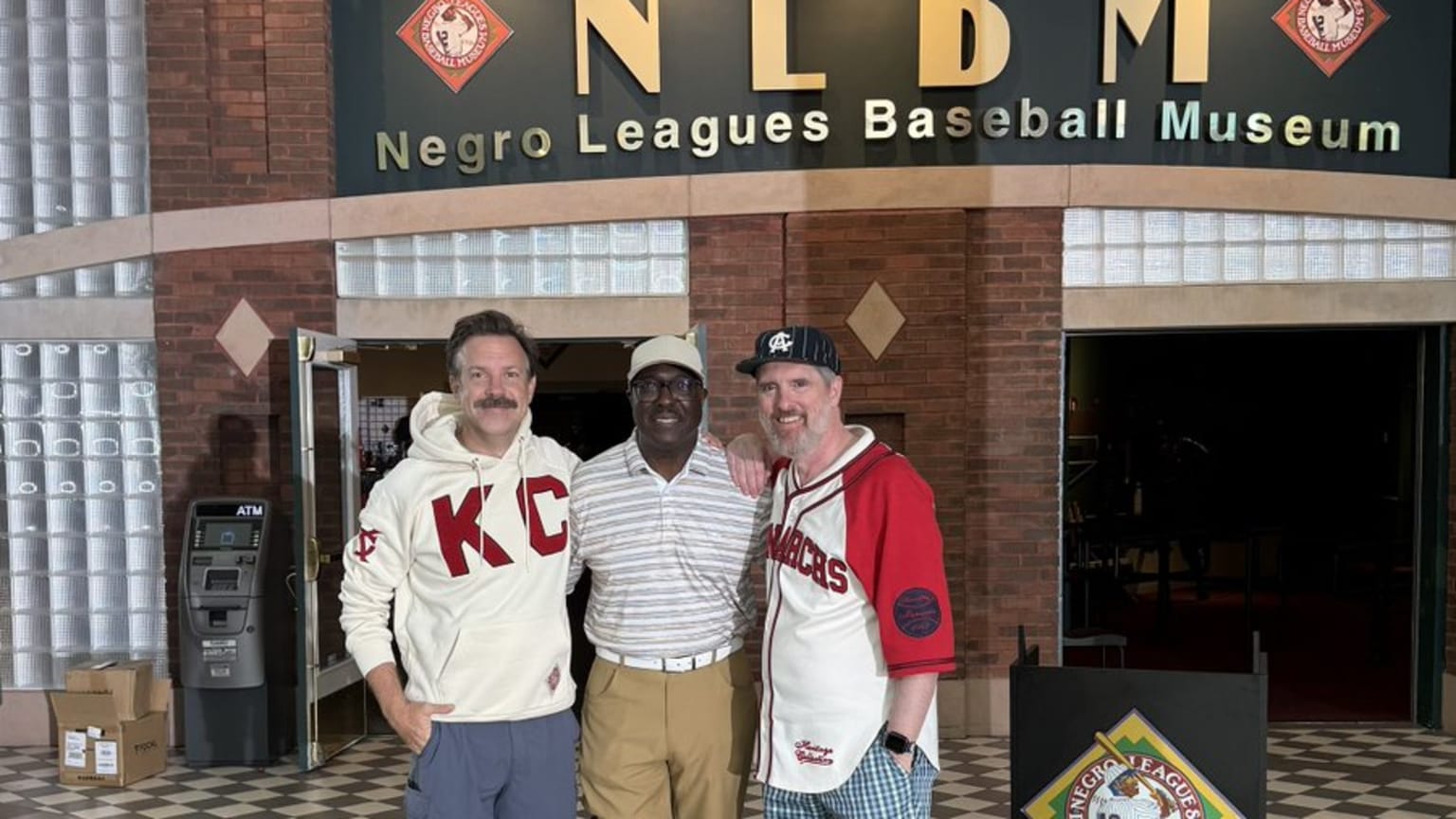 Jason Sudeikis, Bob Kendrick and Brendan Hunt