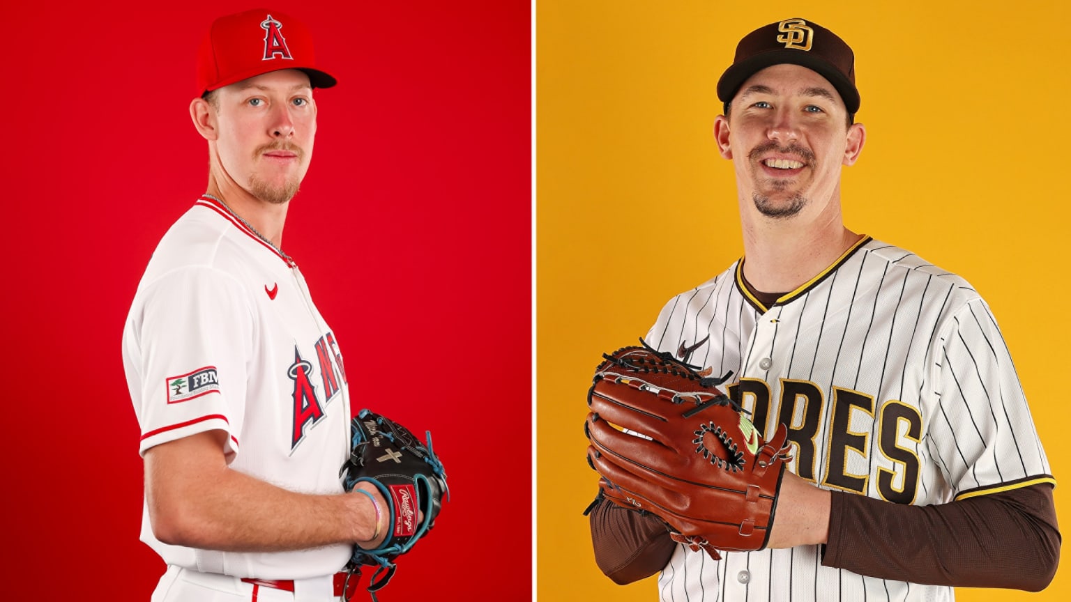 The Angels' Mitch Farris and the Padres' Walker Buehler