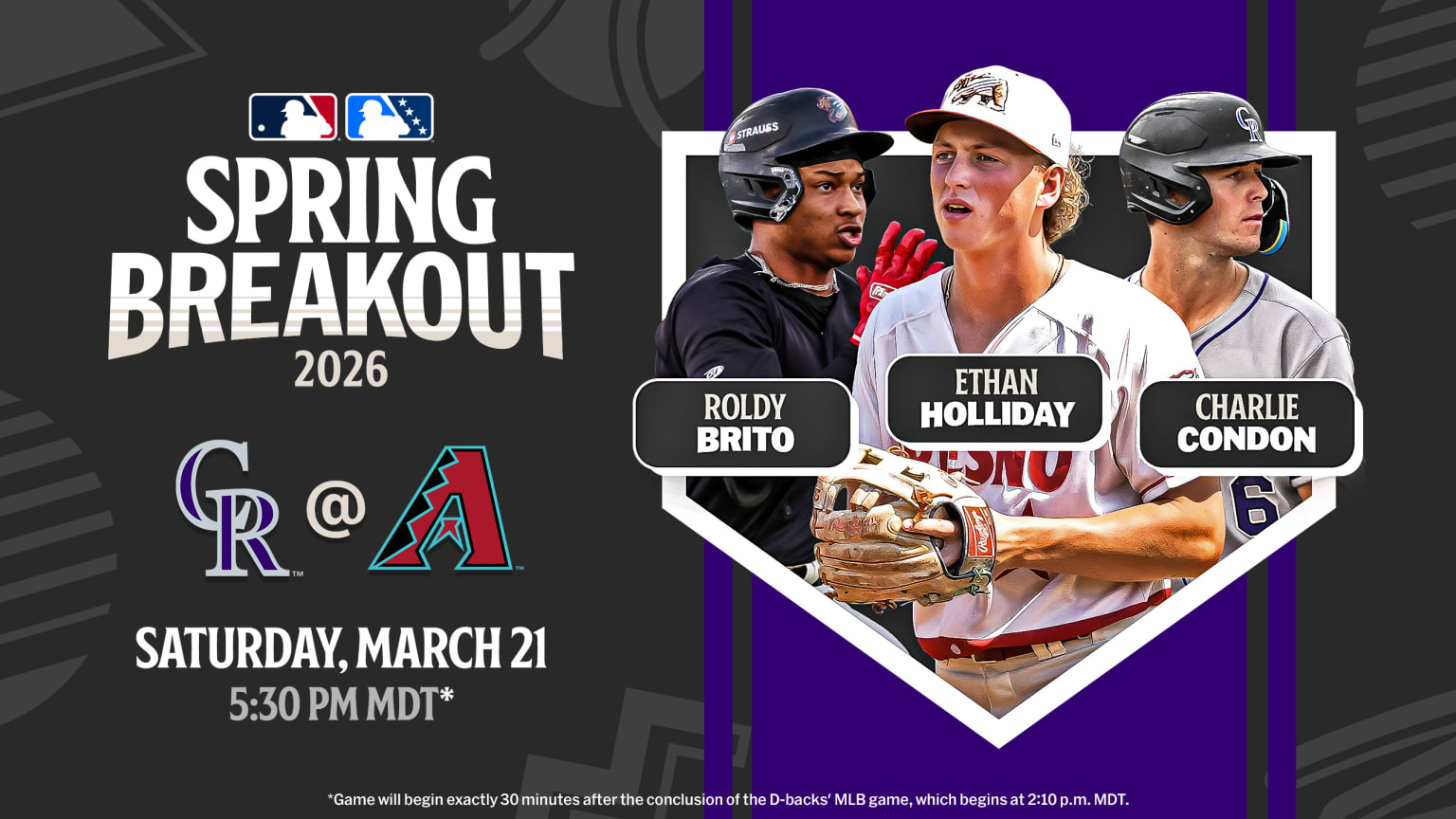 Rockies Spring Breakout roster 2026