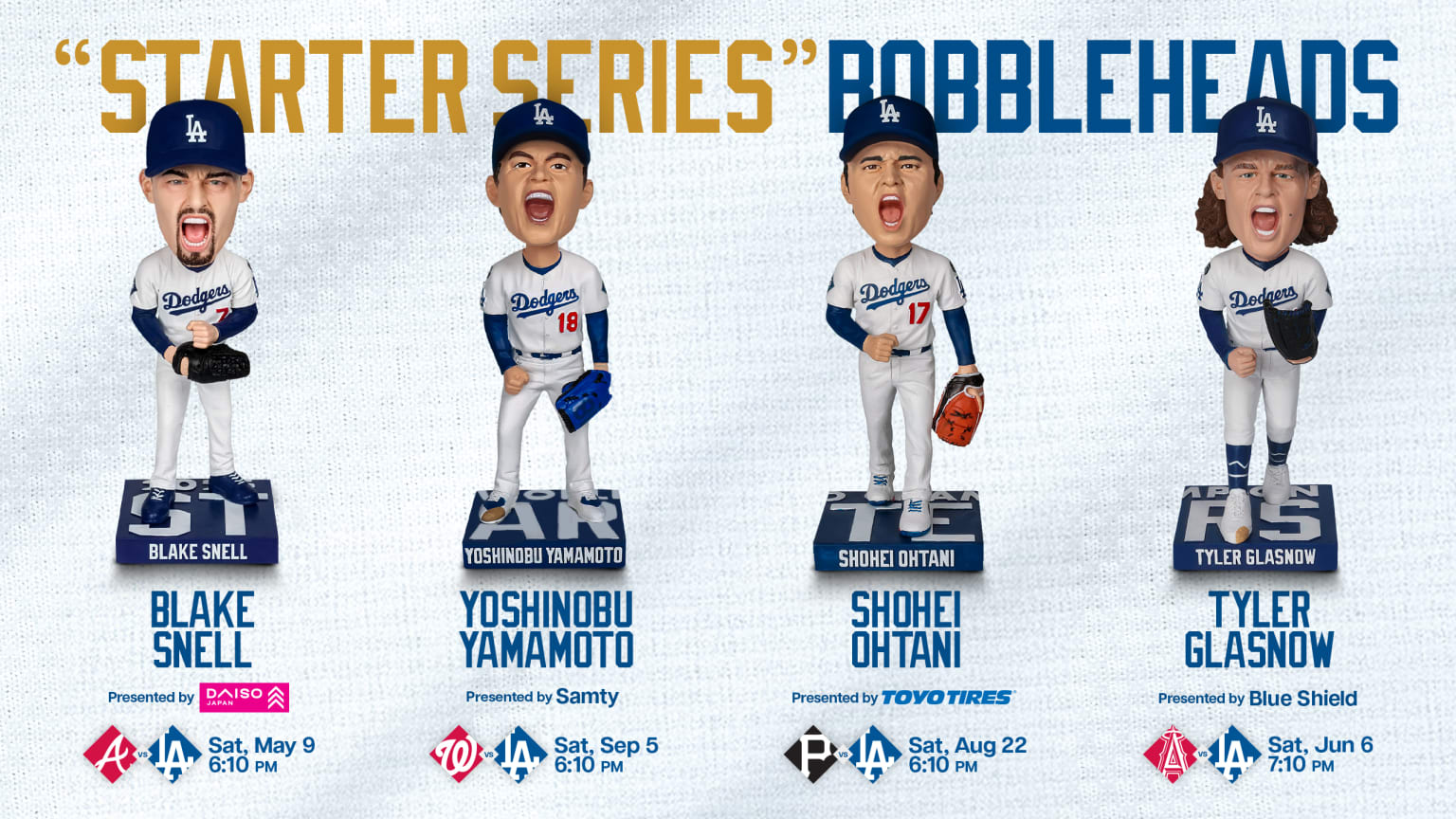 The Dodgers' Starter Series bobblehead giveaways