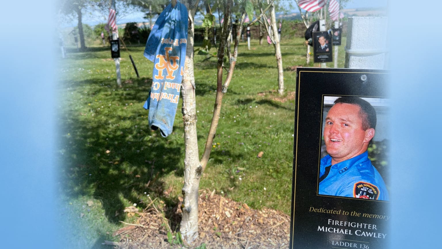 Mets shirt honors firefighter Michael Cawley at Ireland 9/11 memorial