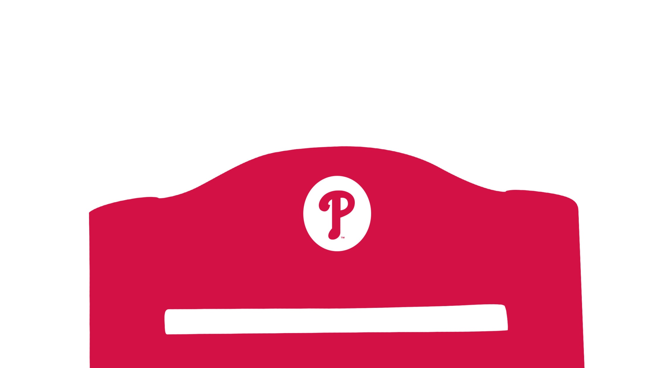 True Fan MLB Philadelphia Phillies Jersey Youth Size Medium Blank Back Red