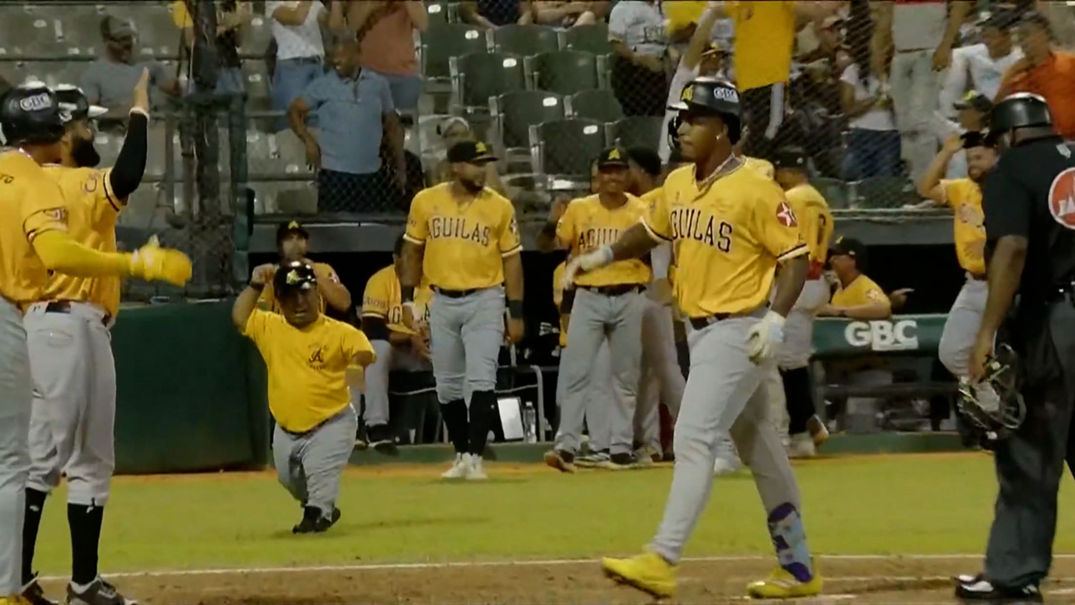 Adael Amador pega jonron de dos rayas