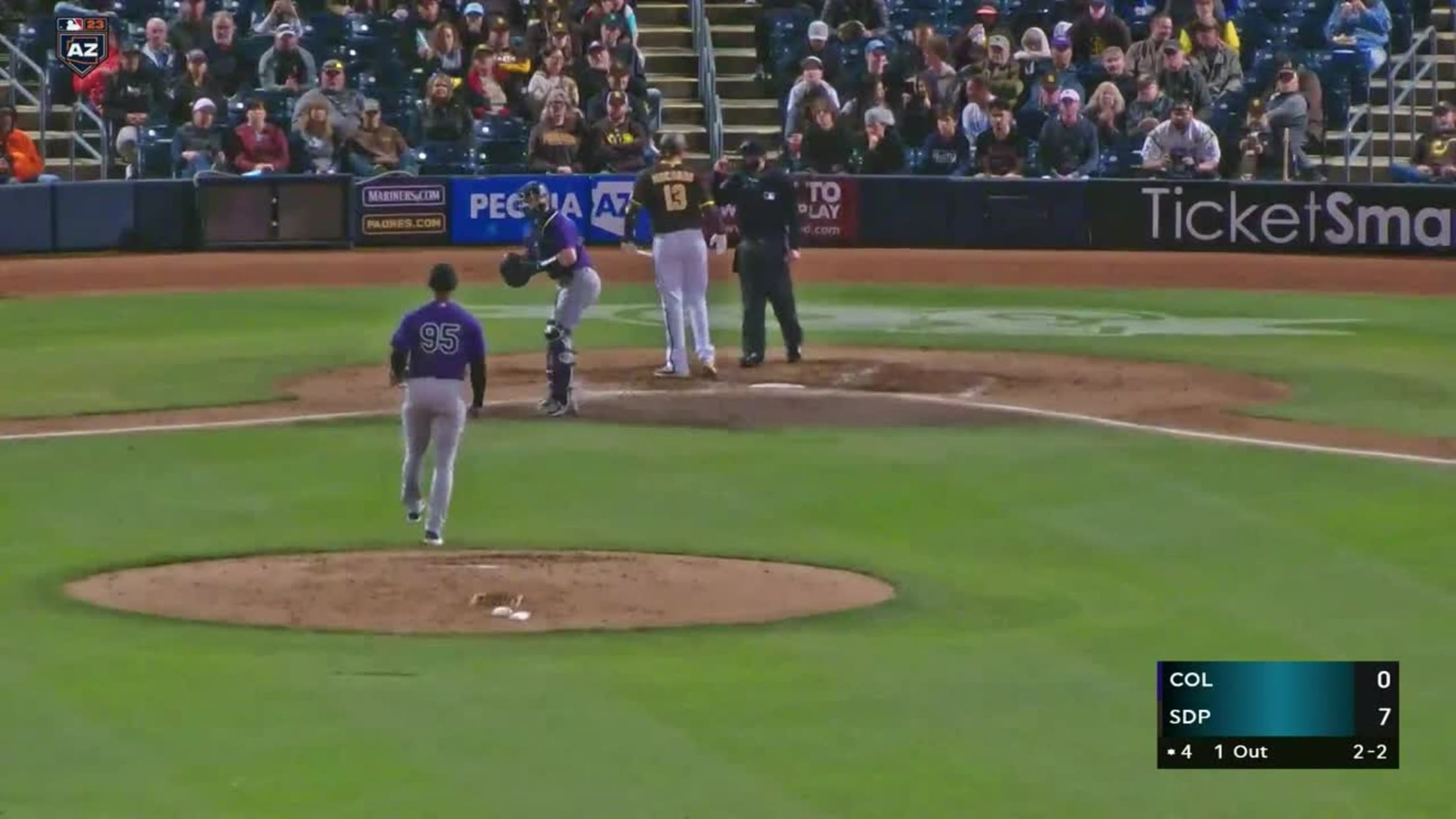Hill strikes out Machado