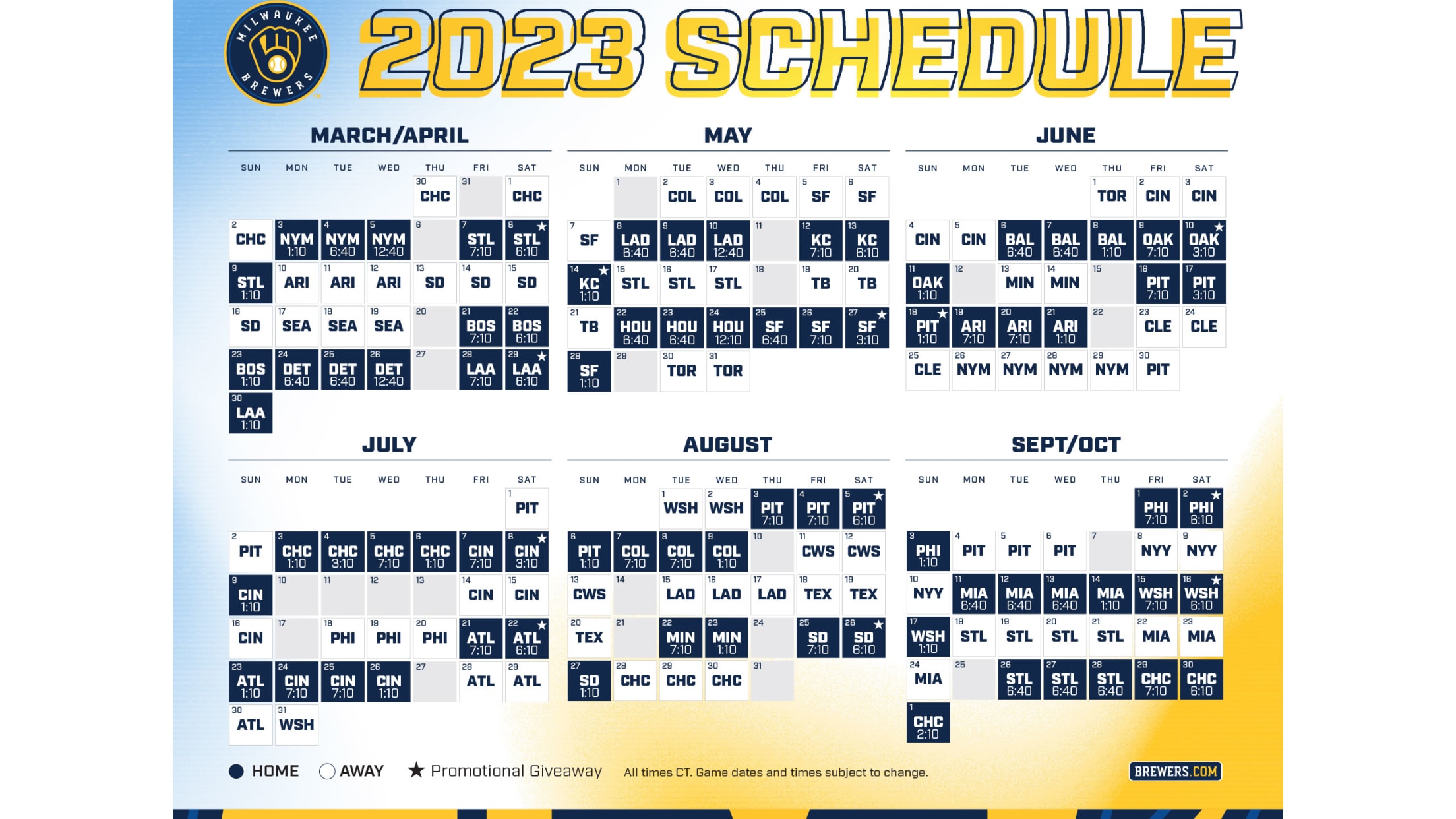 Brewers Printable Schedule Printable World Holiday