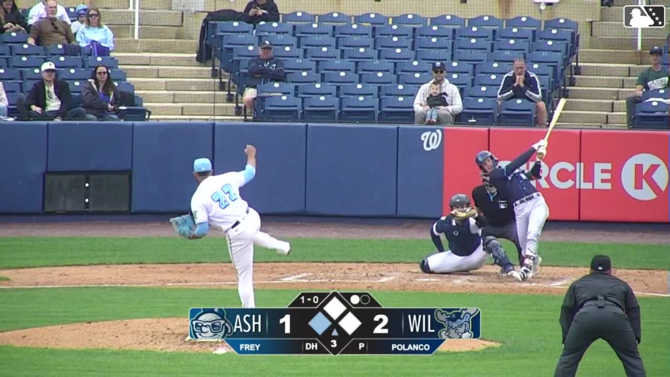 Ethan Frey's two-run homer