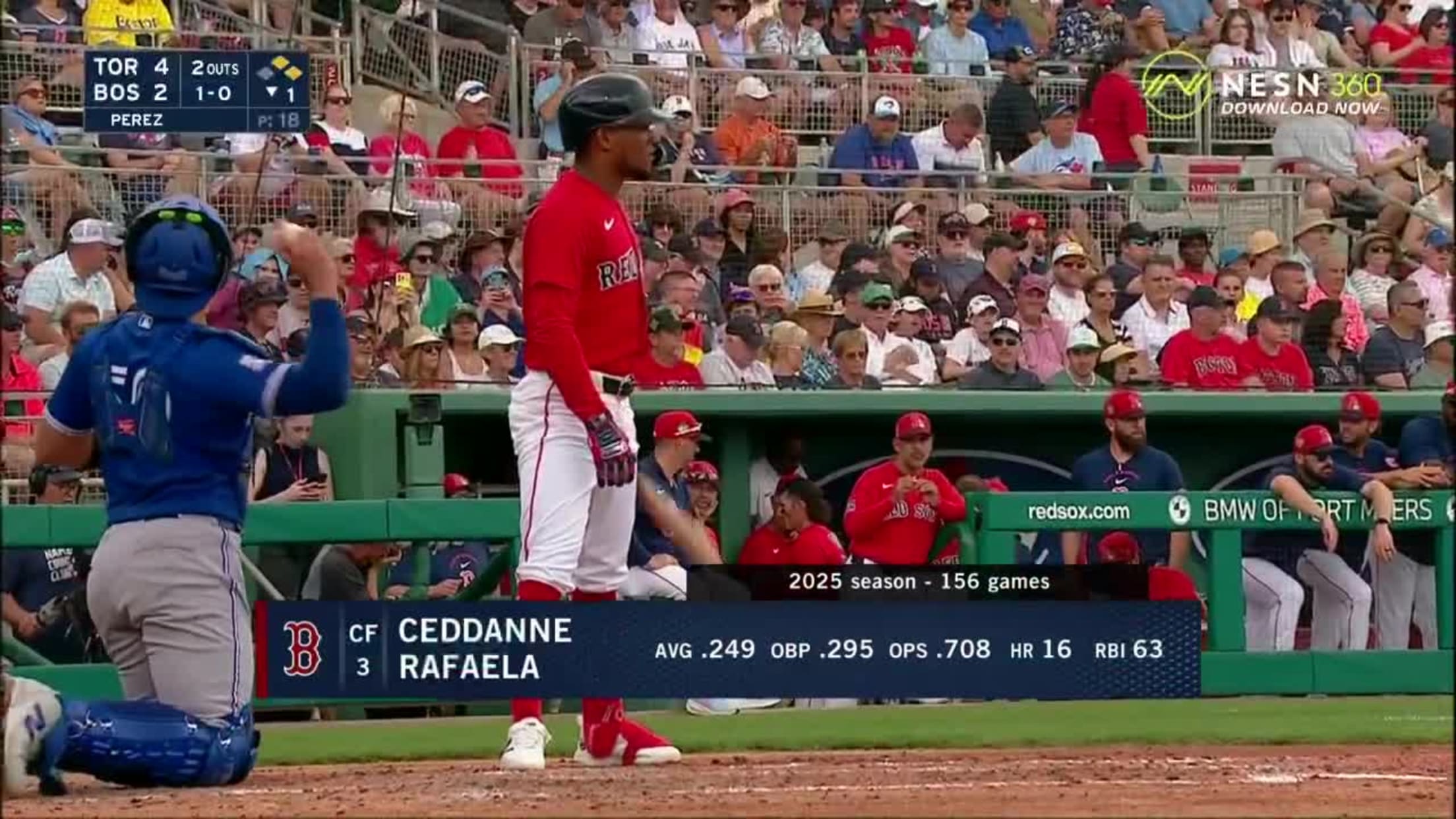Ceddanne Rafaela's two-run double